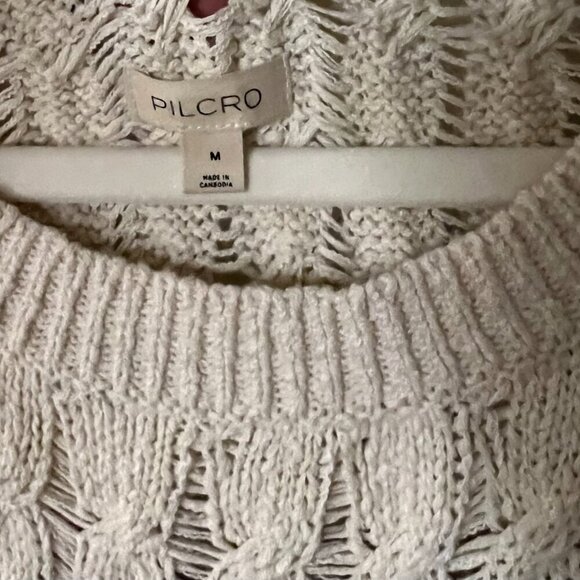 Anthropologie Pilcro Longline Stitch Sweater Size M in Neutral Color - Picture 6 of 9